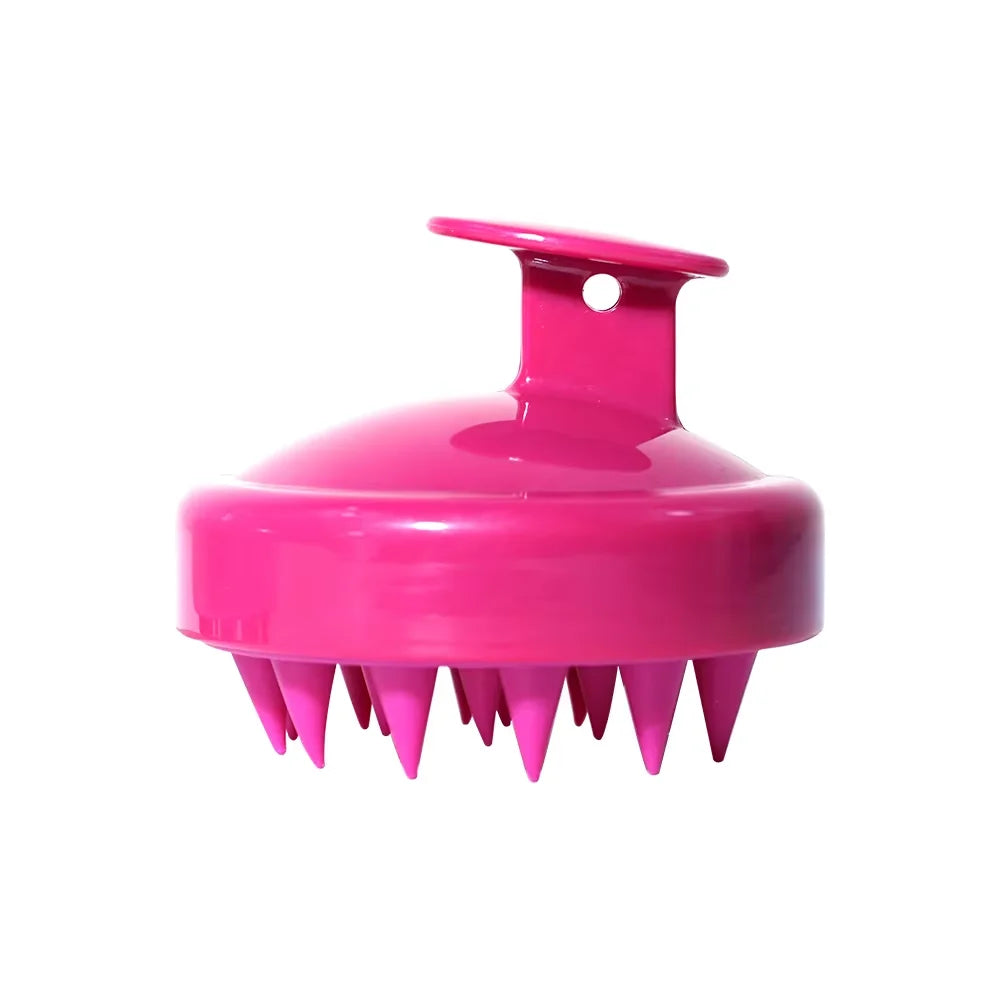 Silicone Scalp Massage Hair Washing Brush – Wet & Dry Scalp Massage Brush PRIMED 263-Rose-02