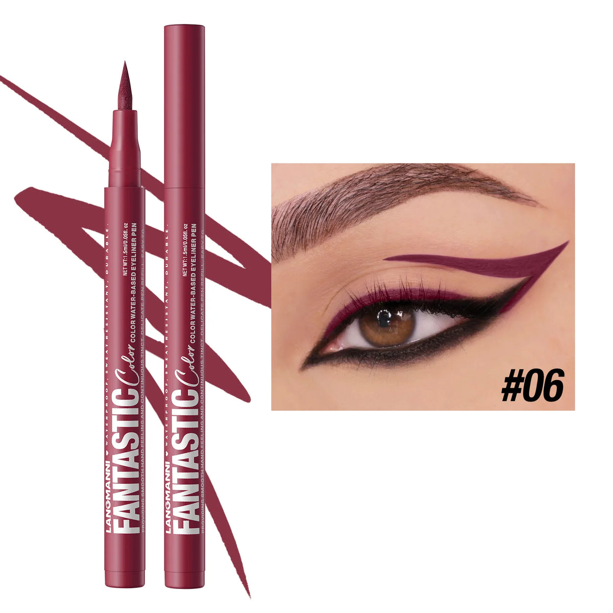 Waterproof Liquid Eyeliner Pen – 12 Matte Colors