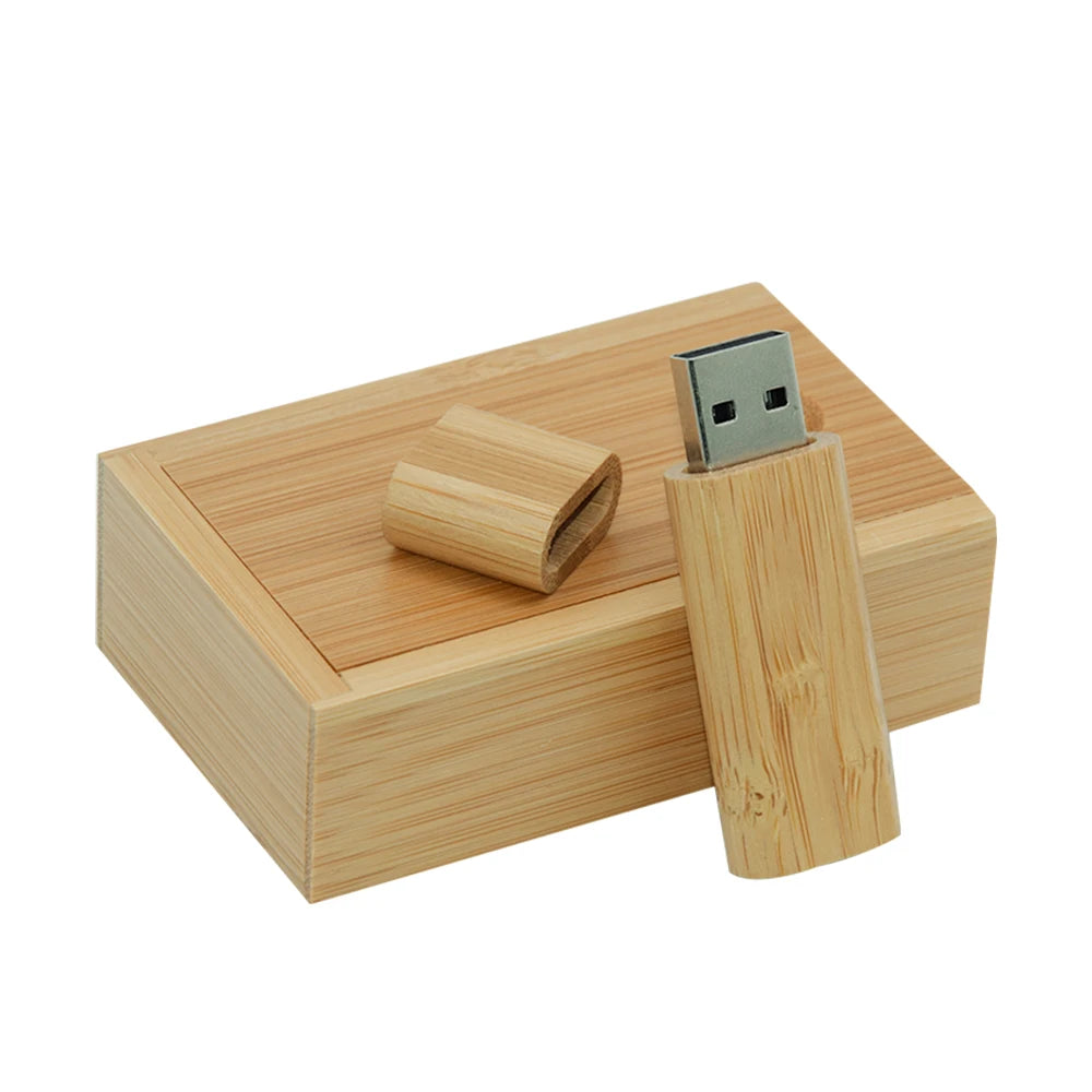 Wooden USB Flash Drive 4GB–64GB | Free Custom Logo Gift USB Flash Drive PRIMED 4GB carbonized With box