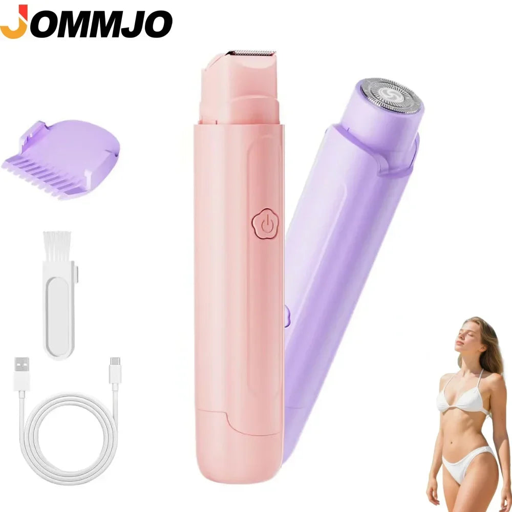 Waterproof Rechargeable Women's Bikini Trimmer Dual Head