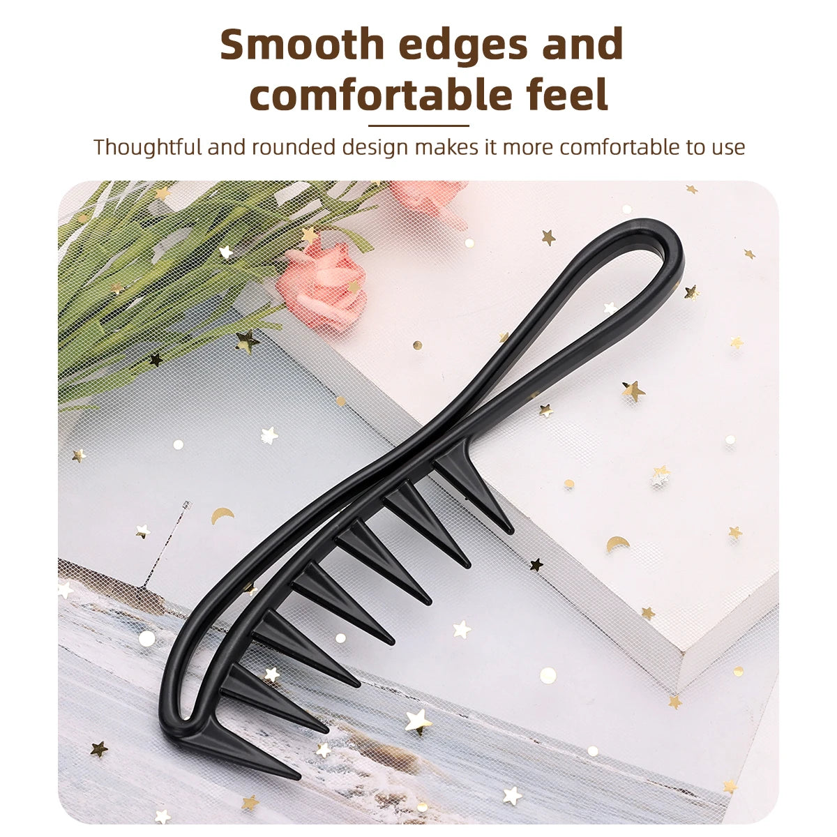 Wide Tooth Shark Comb – Anti-Static Hair Styling Tool