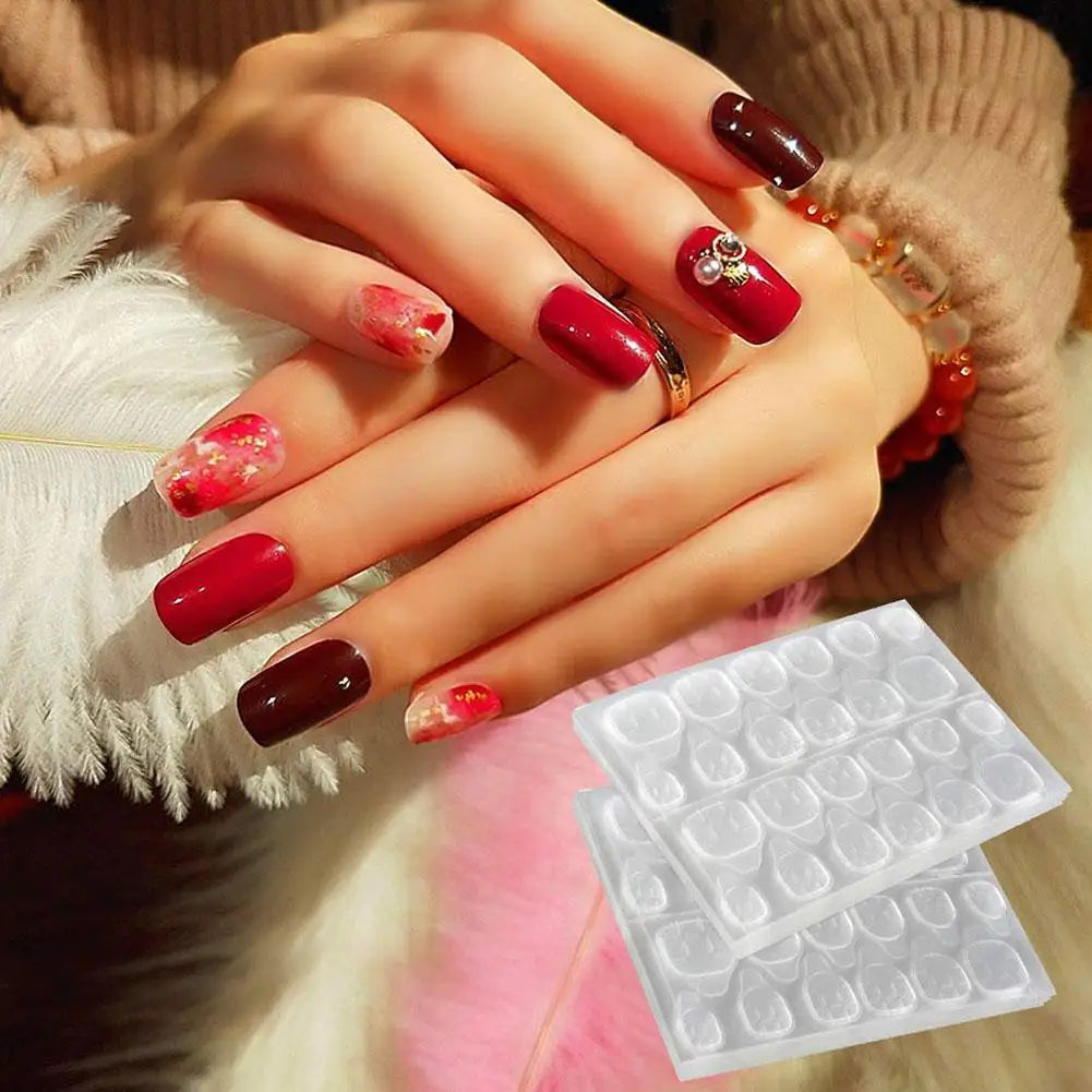 Jelly Nail Glue Adhesive Tabs – Waterproof Double-Sided Stickers