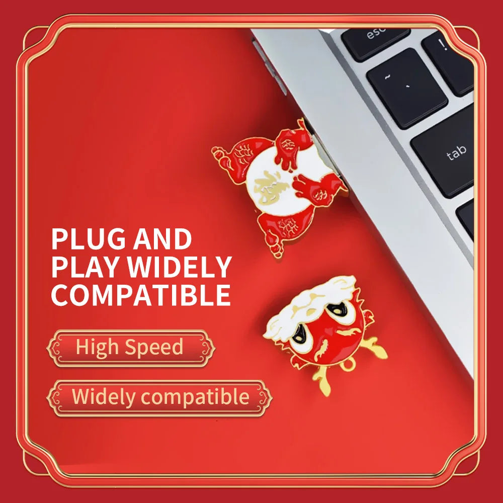 Cute Dragon Metal USB Flash Drive 8GB–64GB | Cartoon Pen Drive USB Flash Drive PRIMED