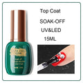 15ml No-Wipe UV Gel Top & Base Coat – Soak-Off Nail Polish