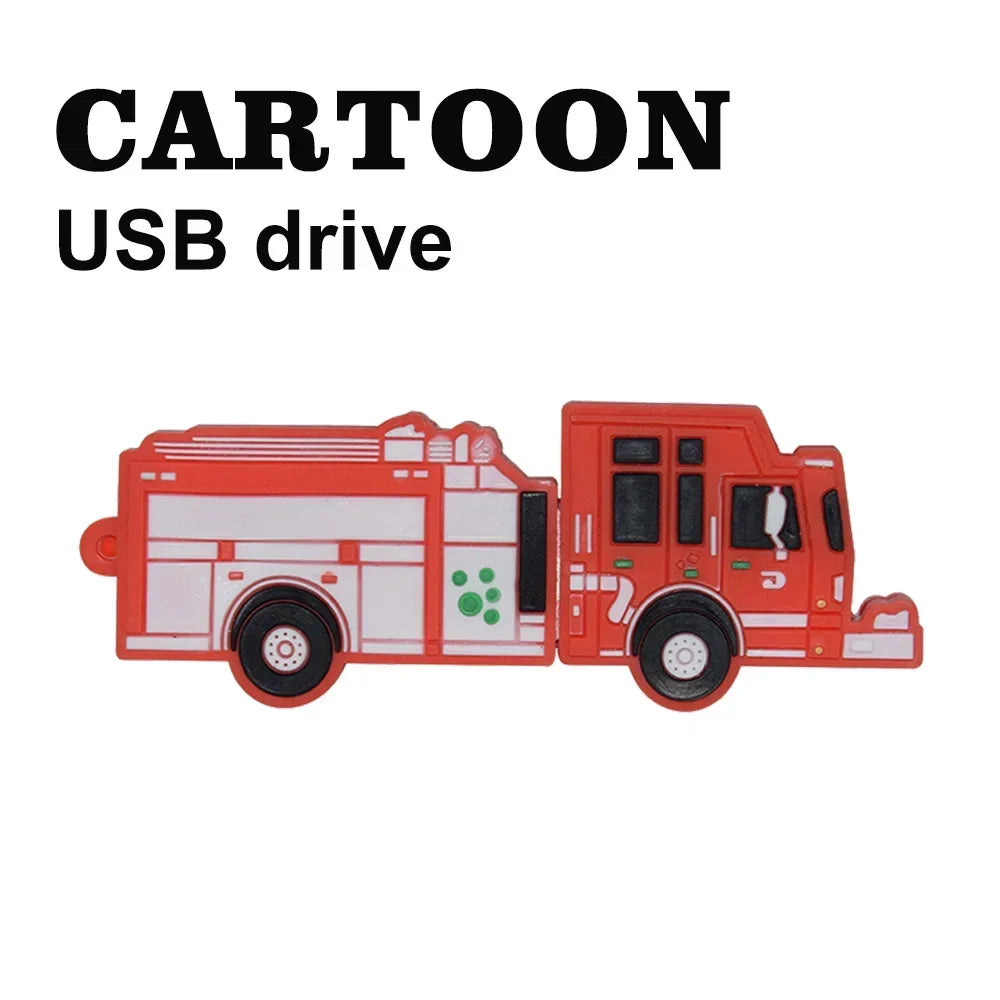Fireman Fire Truck USB Flash Drive 8GB–128GB | Novelty Pen Drive Novelty USB Flash Drive PRIMED 4GB Style7