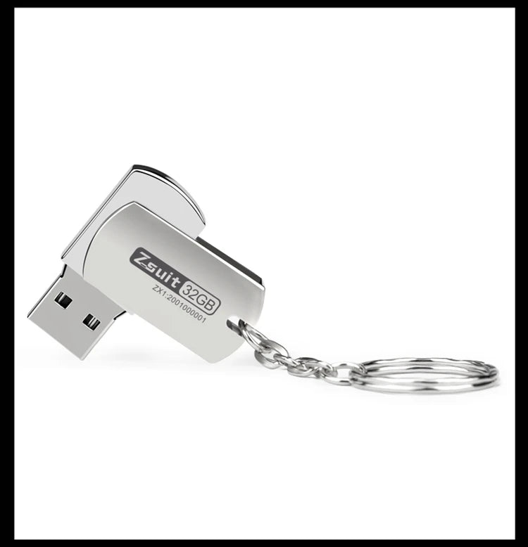 Z-Suit Metal Rotating USB 3.0 Flash Drive 16–128GB Pen Drive