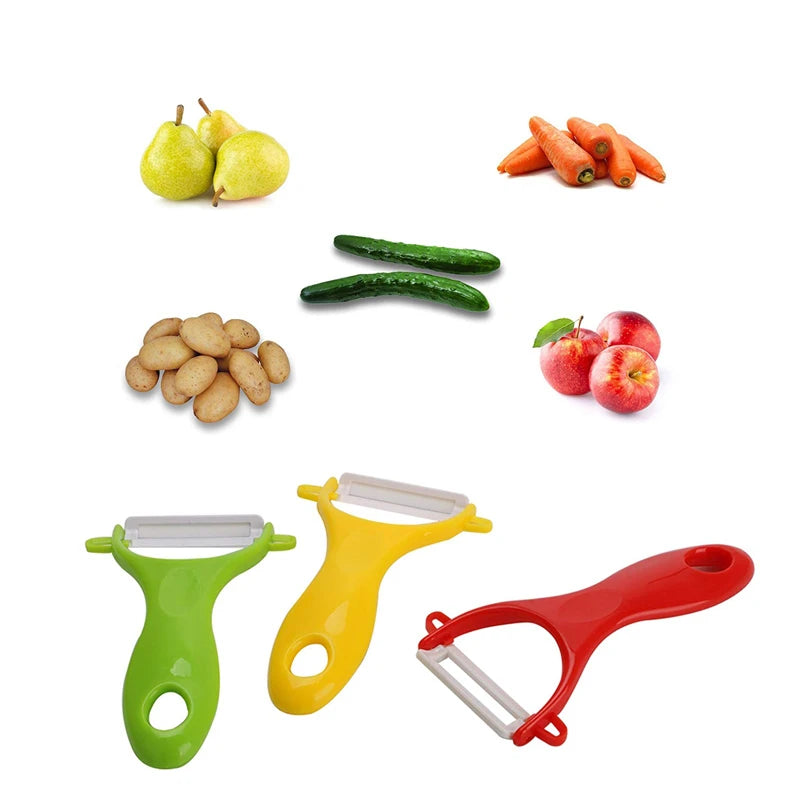 LMETJMA Ceramic Vegetable & Fruit Peeler – 4 Colors Ceramic Vegetable Peeler PRIMED