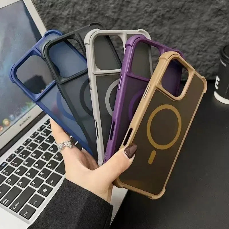Magnetic Matte Armor iPhone Case | MagSafe Wireless Charging iPhone Armor Case PRIMED