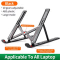 Portable Foldable Laptop Stand | Adjustable ABS Desk Holder Laptop Stand PRIMED Black-10 gears