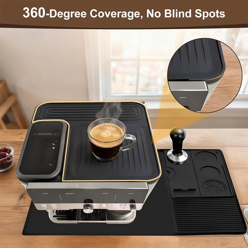 Silicone Coffee Mat Set for Ninja ES601 ES701 – Non-Slip Pad Coffee Machine Mat PRIMED