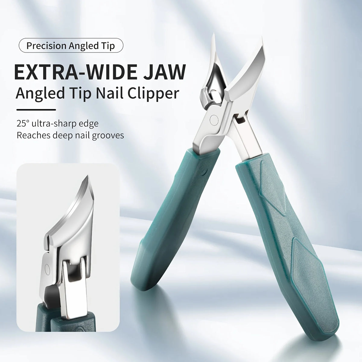 Stainless Steel Pointed Slanted Nail Clipper | Manicure Trimmer