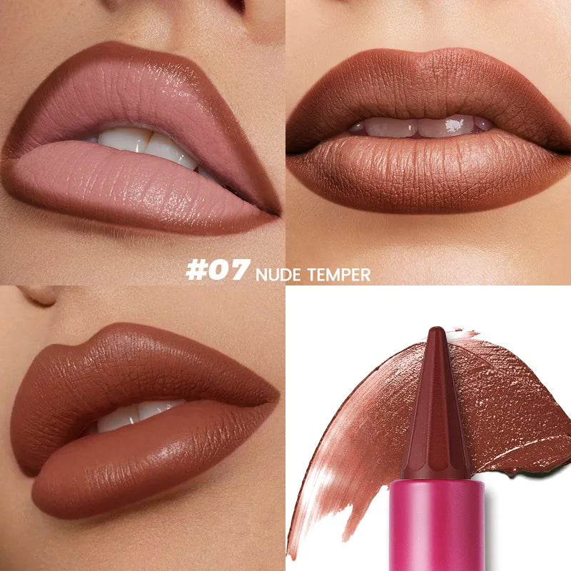 Pudaier 8-Color Matte Velvet Lipstick – Long Lasting & Moisturizing
