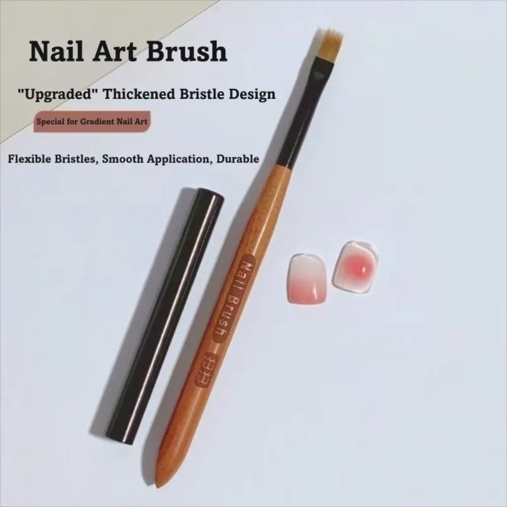 Nail Art Detail Brush – Ombre & Gel Pen Wooden Handle Tool