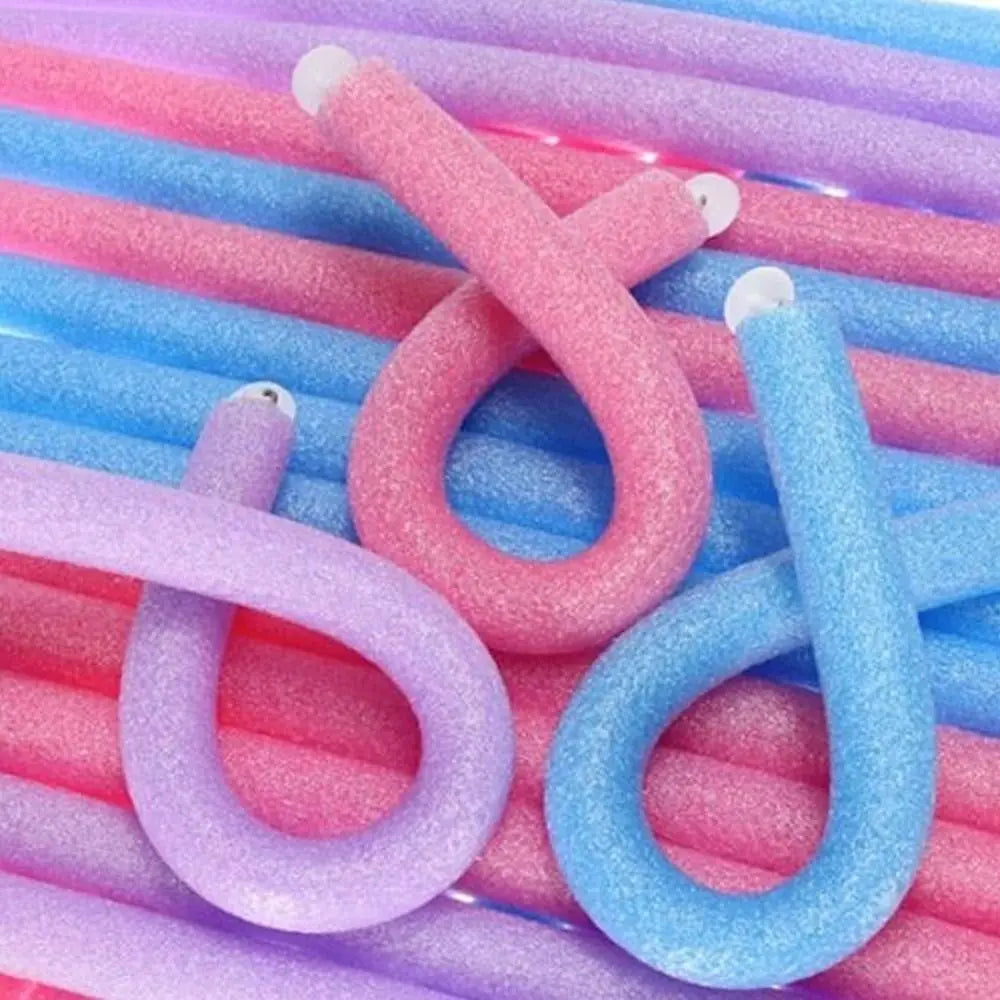 10-Pack Bendy Foam Hair Curlers – Heatless DIY Curl Rollers