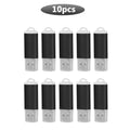 10-Pack Rotatable Metal USB 2.0 Flash Drives | Custom Logo USB Flash Drive PRIMED 32GBX10PCS Black