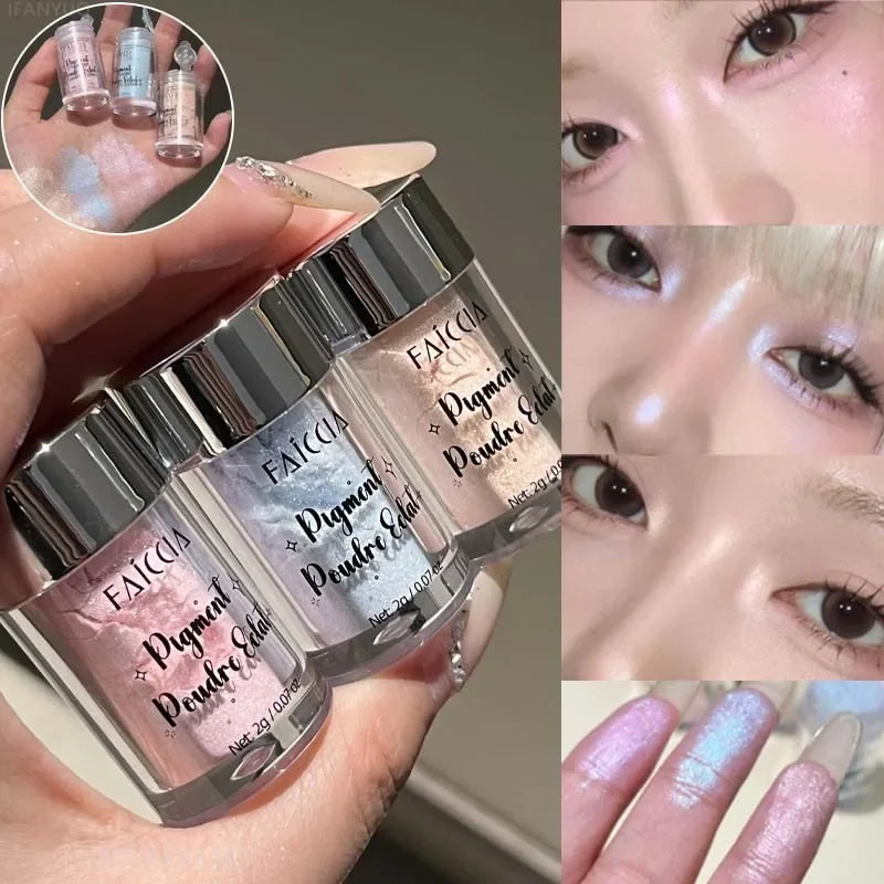 Aurora Peach Shimmer Loose Highlighter Powder – Face & Body Glow Shimmer Highlighter Powder PRIMED