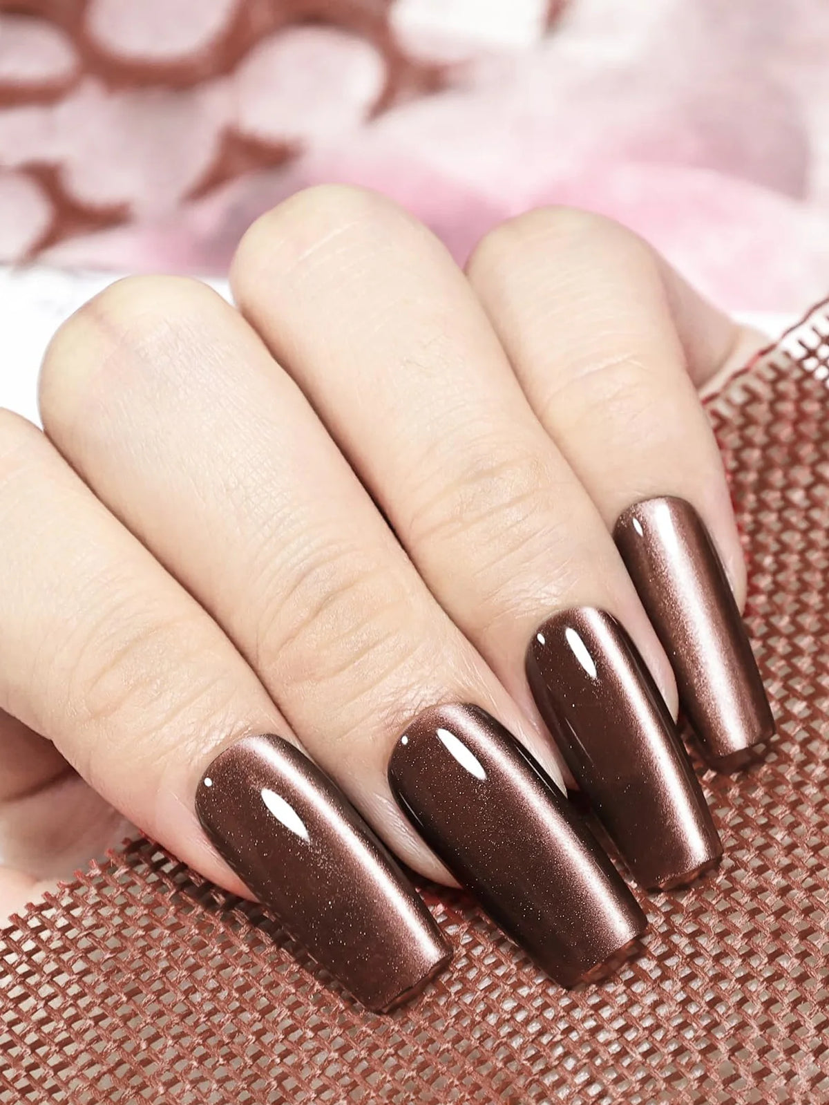 Dark Brown Cat Eye Gel Nail Polish 10ml – Magnetic Glitter