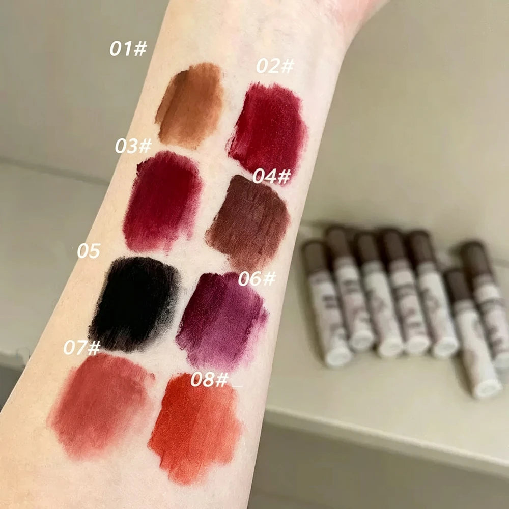 Velvet Mousse Matte Lipstick – Gothic Dark Purple & Black