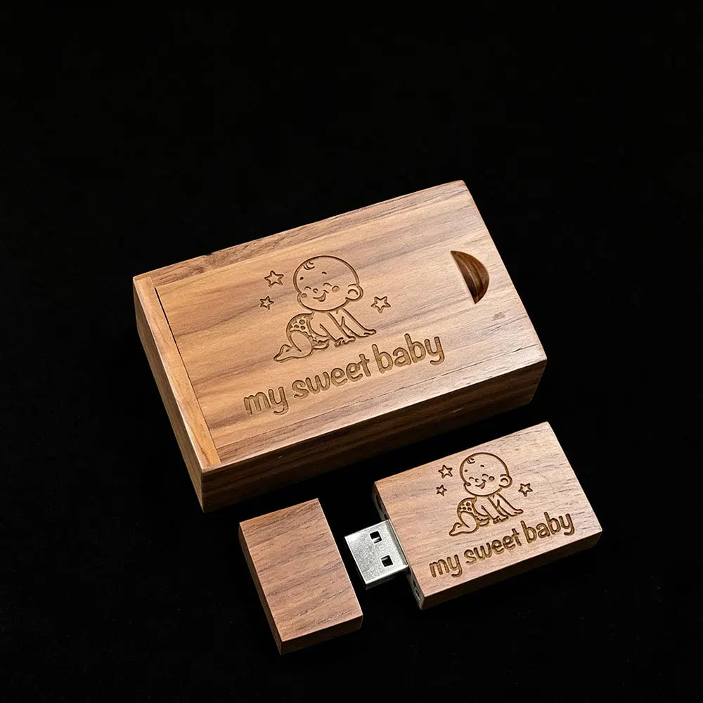 10-Pack Bamboo USB 3.0 Flash Drives | Free Custom Logo Engraved Custom USB Flash Drive PRIMED