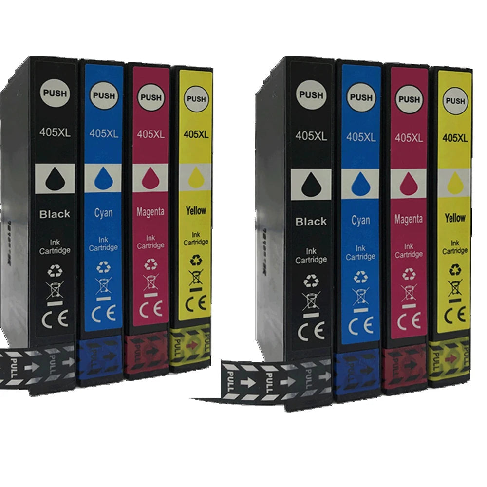 T405XL Compatible Ink Cartridges for Epson WF-3820 WF-4820 4830 Ink Cartridge PRIMED 8pcs