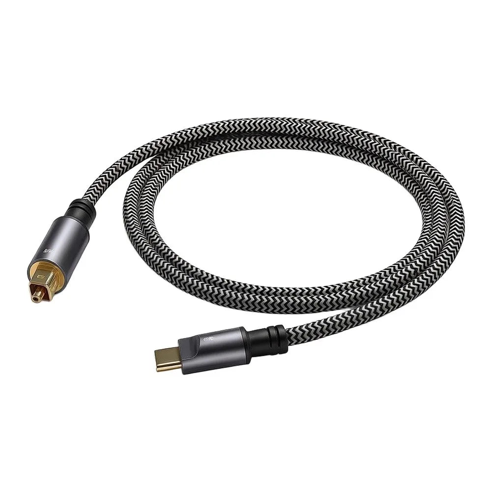 USB-C to Optical Audio Cable 96kHz/24bit Braided Adapter