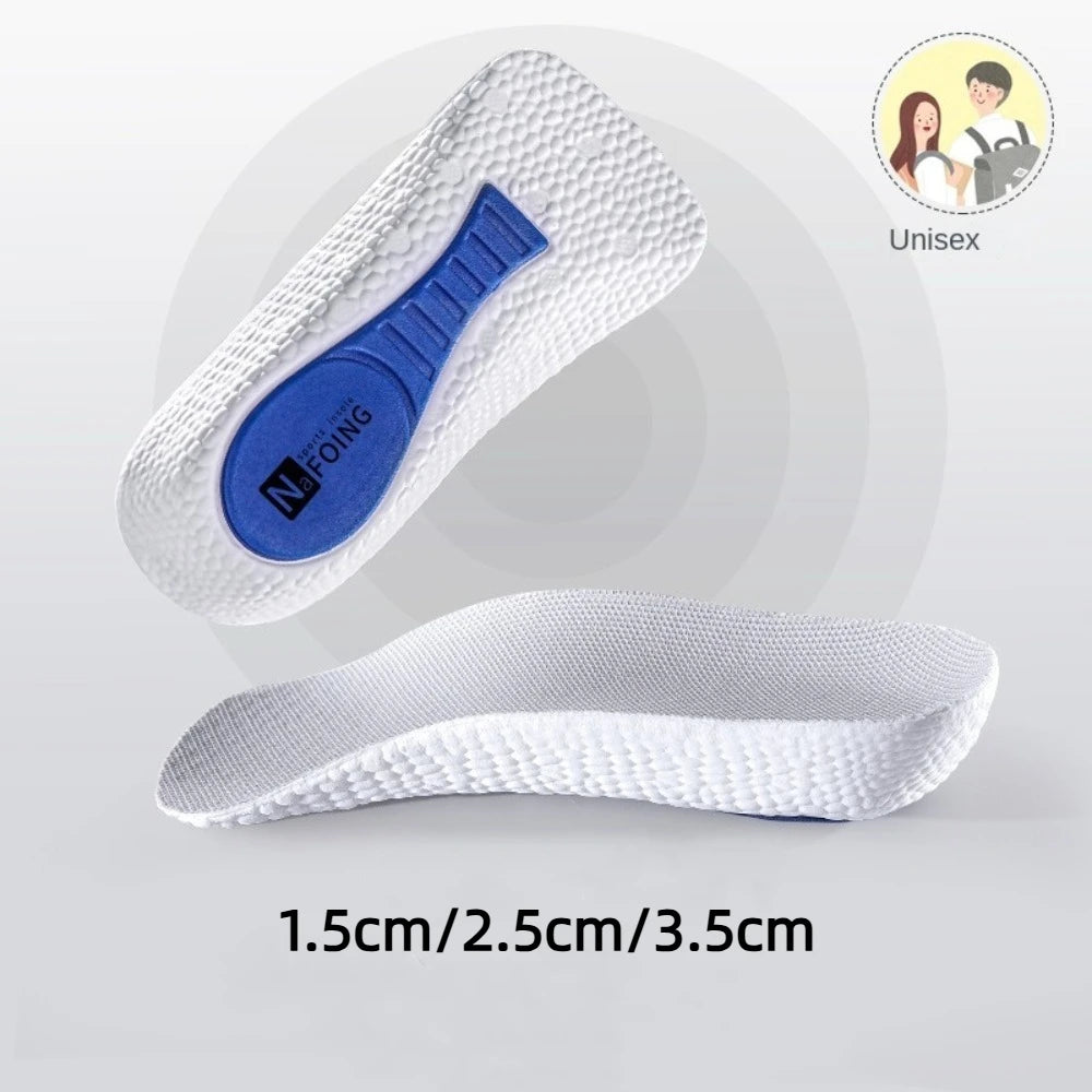 Memory Foam Height Increase Insoles – Arch Support 1.5–3.5cm Shoe Insoles PRIMED White-Height 1.5cm