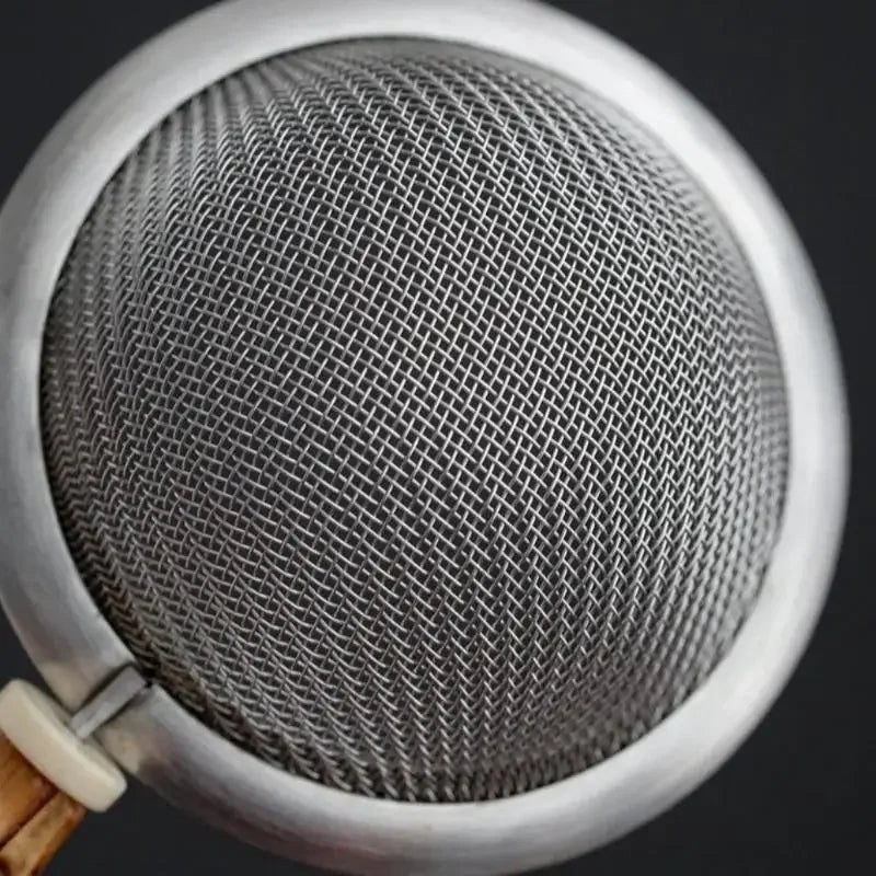 Fine Mesh Tea Strainer | Stainless Steel & Bamboo Handle