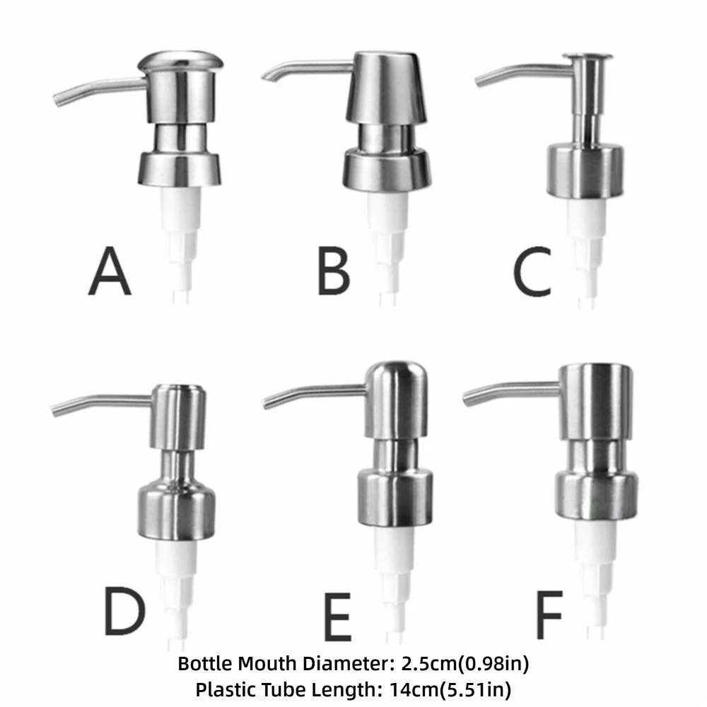 Stainless Steel Soap Pump Head 28mm Lotion Dispenser Nozzle