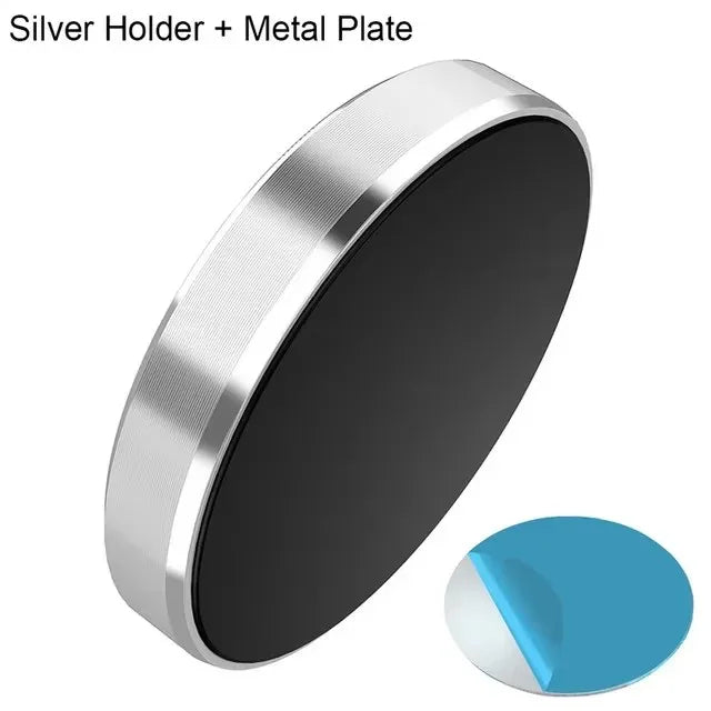 Universal Magnetic Car Phone Holder – Dashboard Mount Car Phone Holder PRIMED silver-Fixed