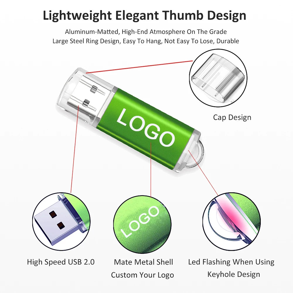 50-Pack USB 2.0 Flash Drives | Custom Logo | 128MB–128GB USB Flash Drive PRIMED