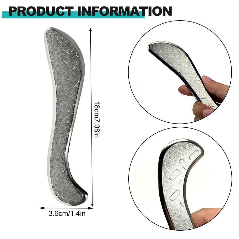 Stainless Steel Gua Sha Tool – Face Massager & Sculpting Gua Sha Facial Tool PRIMED Type 3-1PCS