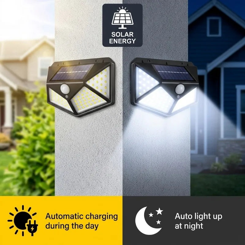 Solar Wall Light Motion Sensor 3 Modes Waterproof LED Solar Wall Light PRIMED