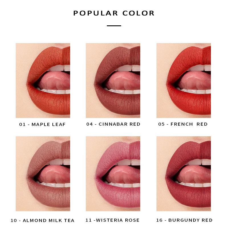 Pudaier 16 Color Velvet Matte Lipstick – Waterproof Nude Lip
