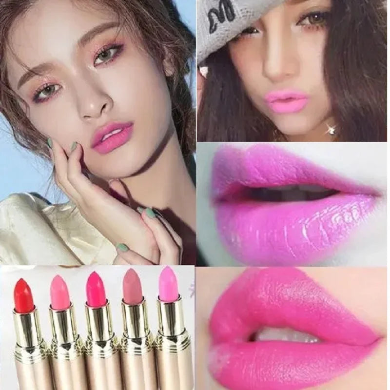 10-Color Matte Velvet Lipstick – Waterproof 24H Long-Lasting