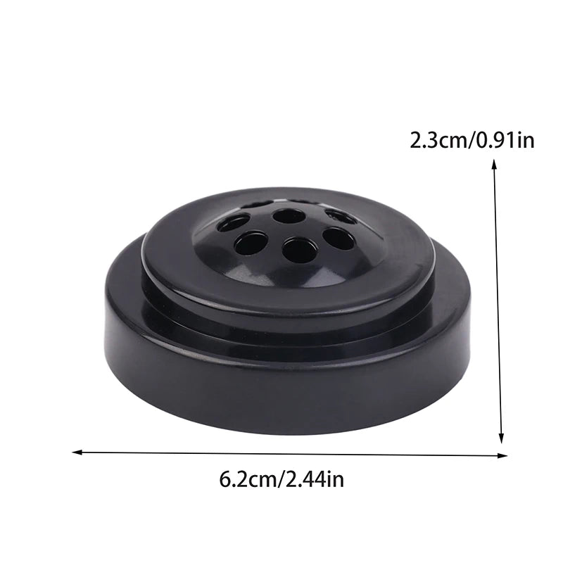 8-Hole Mini Desk Flag Stand – Portable Black Plastic Base Desk Flag Stand PRIMED black
