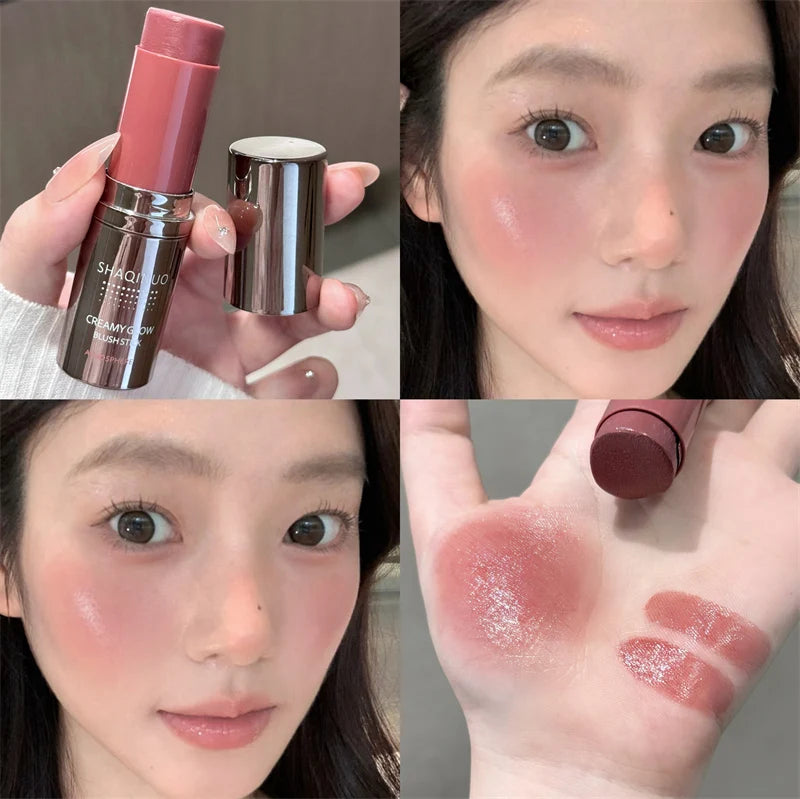 SHAQINUO Velvet Blush Stick – Matte Cream Cheek Tint