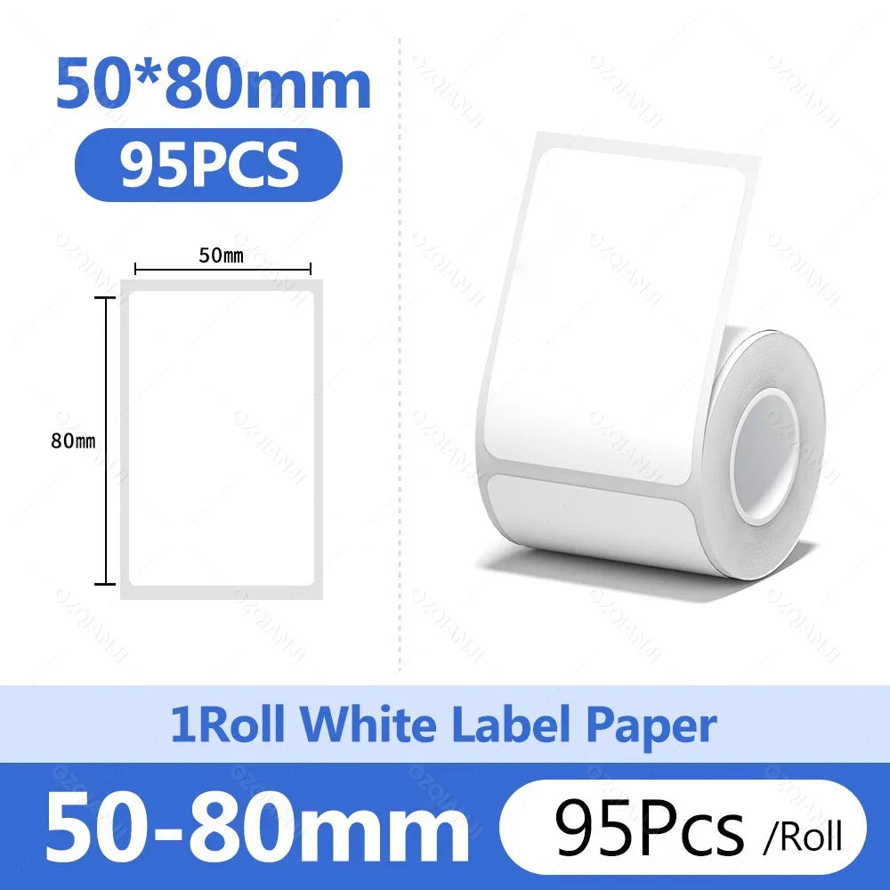 Niimbot Thermal Label Rolls – White, Color & Transparent Stickers Thermal Label Rolls PRIMED White 50x80mm