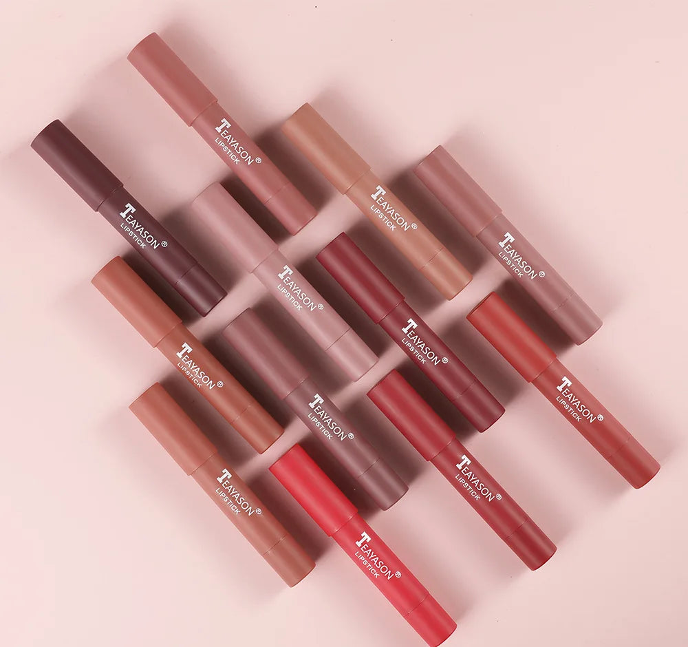 TEAYASON Nude Matte Lipstick Pen & Lip Liner | Waterproof Matte Lipstick Pencil PRIMED