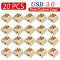 20-Pack Wooden Glass Bottle USB 3.0 Flash Drive 16GB 32GB 64GB USB Flash Drive PRIMED 4GB box
