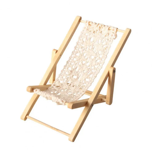 1/12 Miniature Wood Beach Chair – Dollhouse & Micro Landscape Dollhouse Furniture PRIMED Default Title