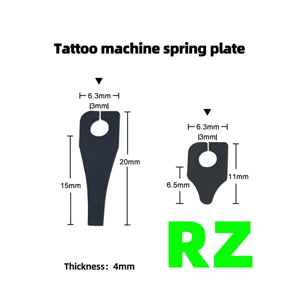 Tattoo Machine Spring Plates – 5 Thickness Steel Replacement Set