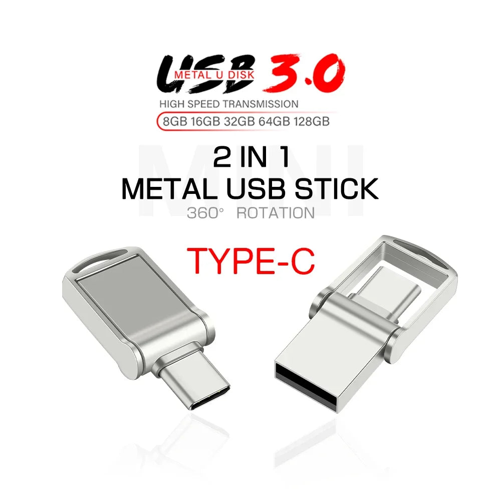 JASTER USB 3.0 Type-C OTG Flash Drive 4GB–64GB Mini Pen Drive USB Flash Drive PRIMED