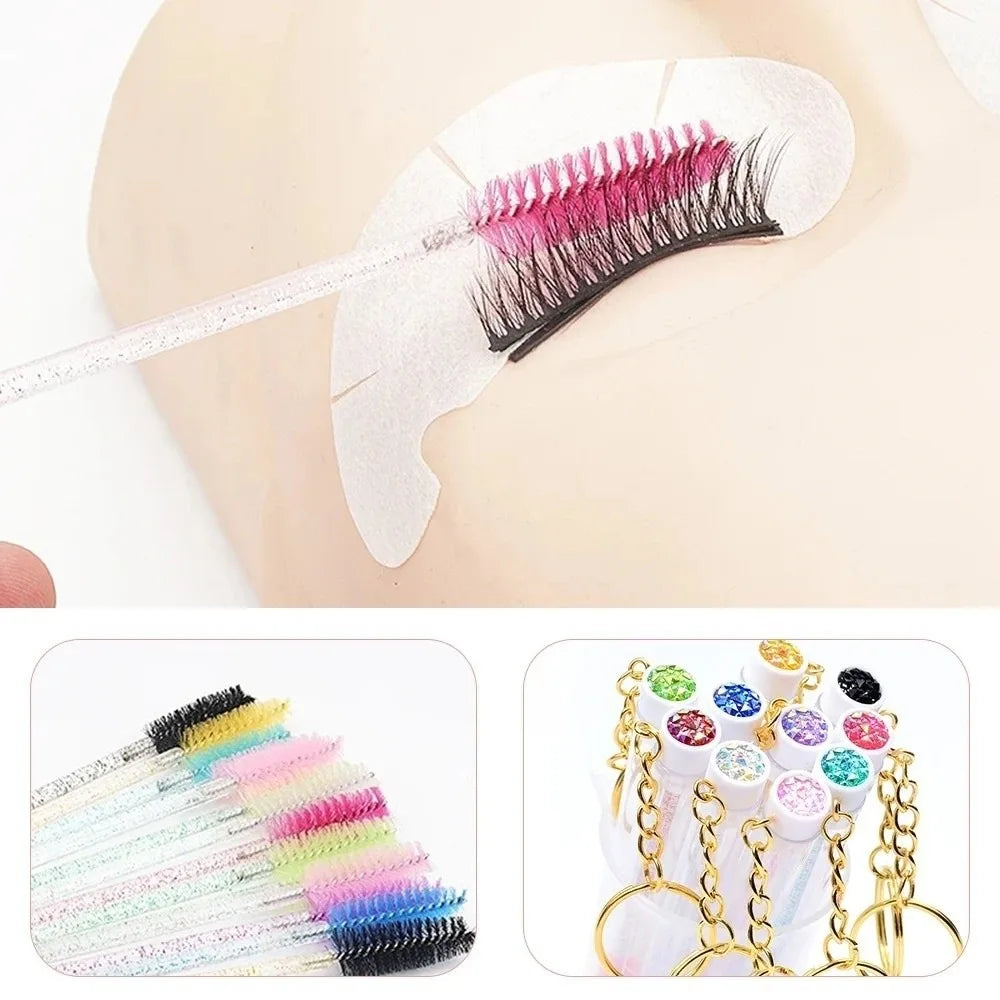 Reusable Eyelash Brush Wand with Keychain Case | Mascara Comb