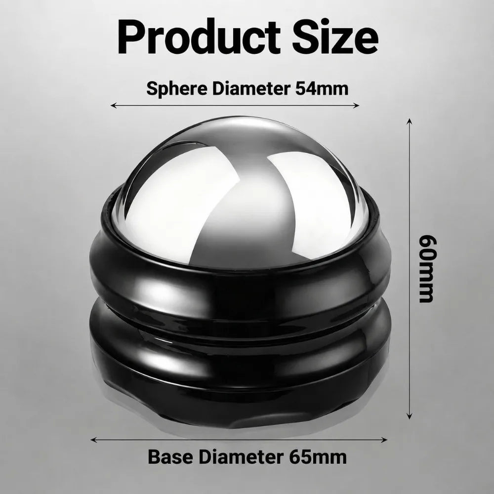 360° Stainless Steel Massage Roller Ball – Hot & Cold Therapy