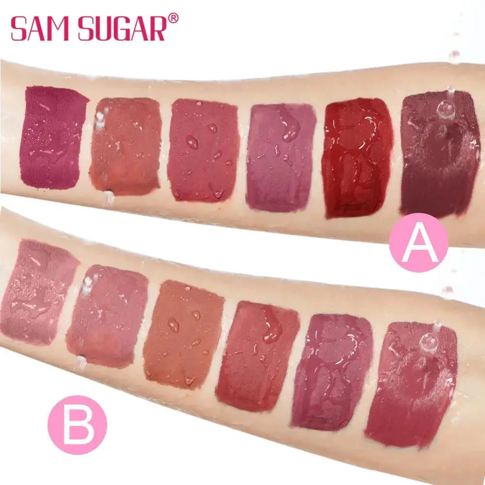 SAM SUGAR Matte Liquid Lipstick 6Pcs Set – Waterproof Velvet