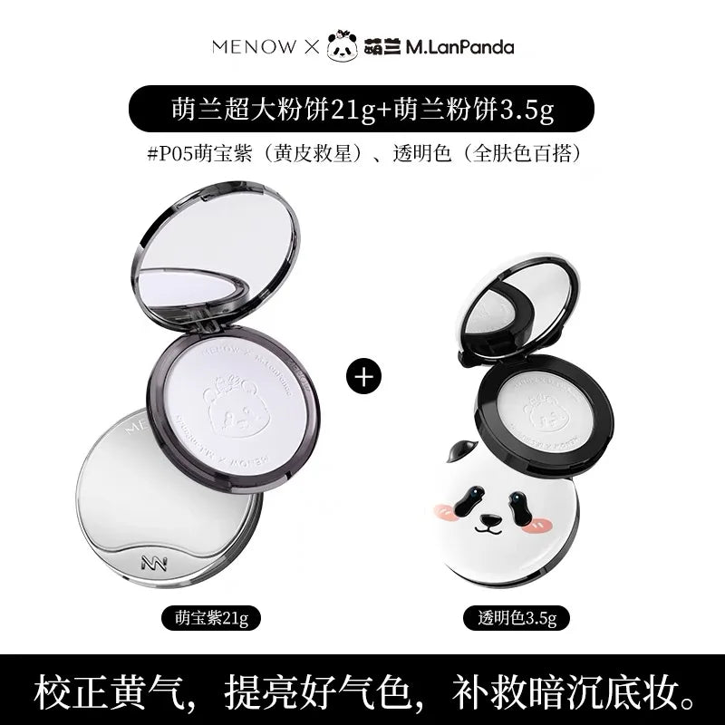 MENOW Panda Pressed Powder – Oil Control Long-Wear Concealer 21g