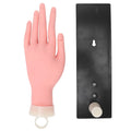 Silicone Nail Art Practice Hand – Bendable, Reusable & Fixed Plate Nail Art Practice Hand PRIMED black