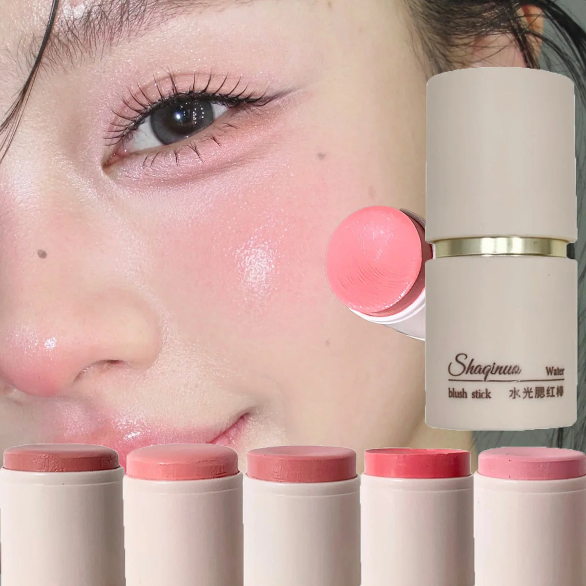 ZYXUAQIR Matte Blush Stick – Easy Blend Face Contour Cream