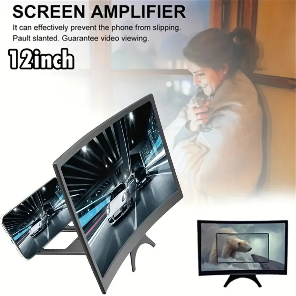 12" 3D HD Phone Screen Magnifier – Curved Display Amplifier Phone Screen Magnifier PRIMED