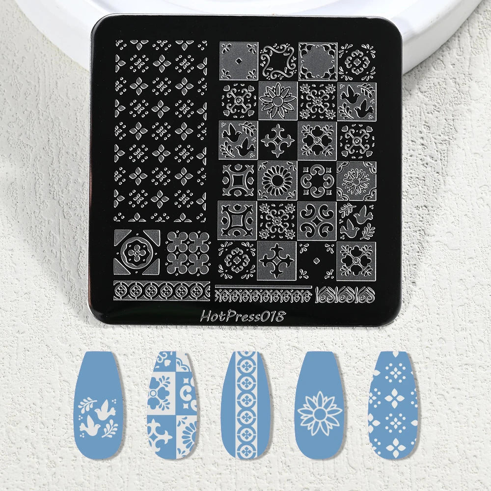 MAFANAILS Nail Stamping Plates – French Tip & Wave Stencils Nail Stamping Plate PRIMED TL-HotPress018